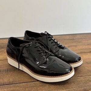 Call It Spring Black Patent Sneakers